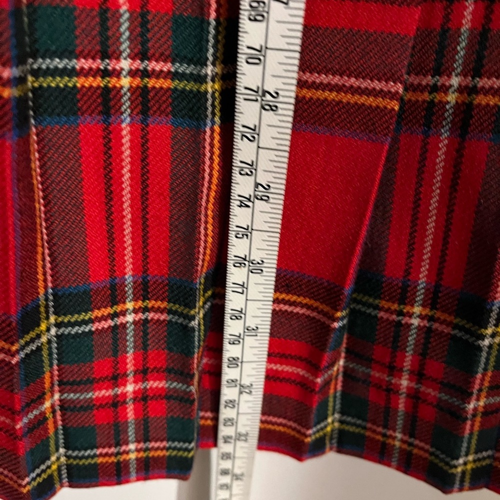 Vintage Highland Queen Red Tartan Wool Kilt Skirt – 24” Waist - Picture 6 of 7